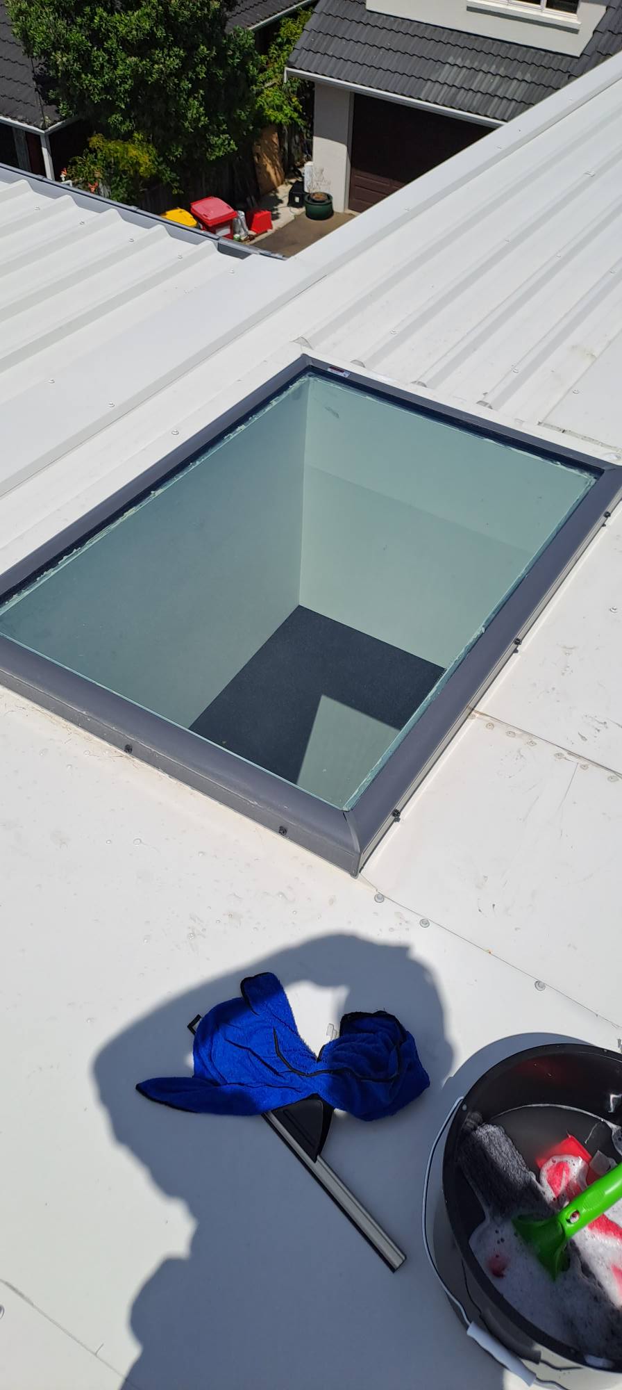 Skylight on clean roof